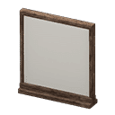 short simple panel - Dark brown X Plain