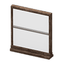 short simple panel - Dark brown X Lined