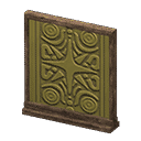 short simple panel - Dark brown X Gold