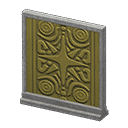 short simple panel - Gray X Gold