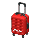 rolling suitcase - Red X Logo
