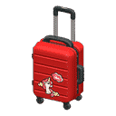 rolling suitcase - Red X Pop