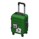rolling suitcase - Green X Rock 'n' roll