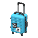 rolling suitcase - Light blue X Rock 'n' roll