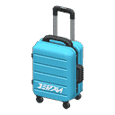 rolling suitcase - Light blue X Logo