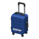 rolling suitcase - Blue X Logo