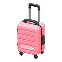 rolling suitcase - Pink X Logo