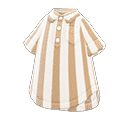 vertical-stripes shirt - Beige