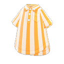 vertical-stripes shirt - Orange