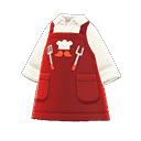 thank-you Dad apron - Red