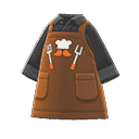 thank-you Dad apron - Brown