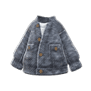 acid-washed jacket - Black