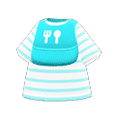 tee with silicone bib - Baby mint