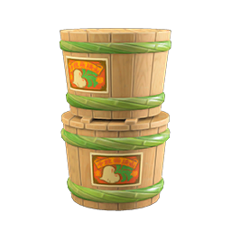 acnh-stacked-senmaizuke-barrels-diy.png