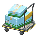 rolling cart - Black X Light blue